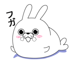 The rabbit seal which moves sticker #11882217