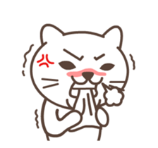 It moves! White cat. sticker #11882752