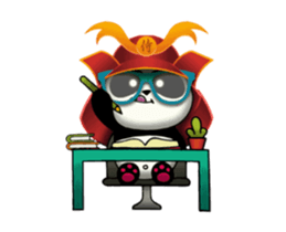 SAMURAI PANDA BEAR (animated) sticker #11882896
