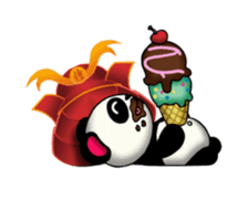 SAMURAI PANDA BEAR (animated) sticker #11882916