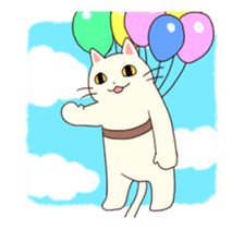 Shiratama of animation cat sticker #11882925
