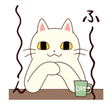 Shiratama of animation cat sticker #11882928