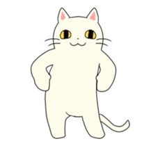 Shiratama of animation cat sticker #11882930