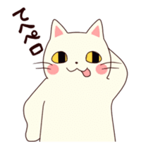 Shiratama of animation cat sticker #11882934