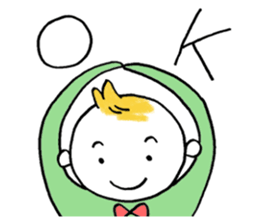 Littile Tetsu-chan and his dog sticker #11883446