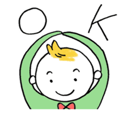 Littile Tetsu-chan and his dog sticker #11883446