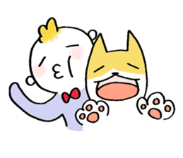 Littile Tetsu-chan and his dog sticker #11883450