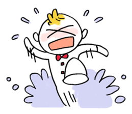 Littile Tetsu-chan and his dog sticker #11883464