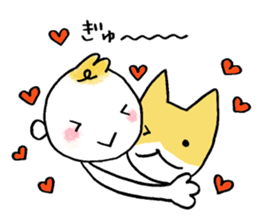 Littile Tetsu-chan and his dog sticker #11883473