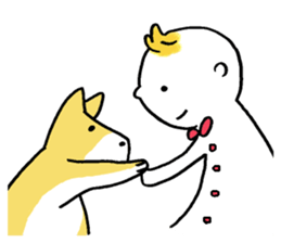 Littile Tetsu-chan and his dog sticker #11883477