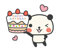 Congratulations panda animation sticker #11883636