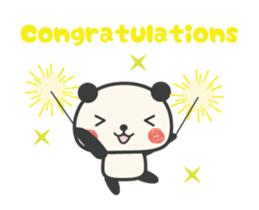 Congratulations panda animation sticker #11883638