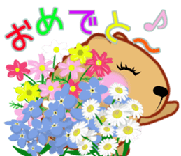 Kyapibara women's flower sticker #11884933