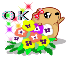 Kyapibara women's flower sticker #11884945