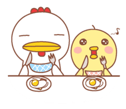 Miss.Chick & Mr.Chicken sticker #11885701
