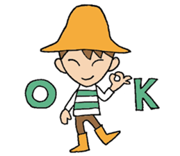 Everyday words of the boy hat-kun. sticker #11887196