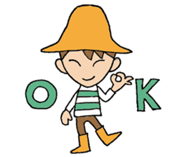 Everyday words of the boy hat-kun. sticker #11887196