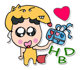 Hello! My name "Momojung" ^_^ sticker #11887427