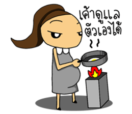 Happy Pregnant Mom sticker #11887944