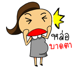 Happy Pregnant Mom sticker #11887947