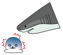 Broken-hearted seal (Shark ver.) sticker #11889182