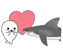 Broken-hearted seal (Shark ver.) sticker #11889183