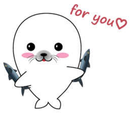 Broken-hearted seal (Shark ver.) sticker #11889184