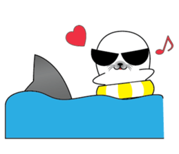 Broken-hearted seal (Shark ver.) sticker #11889188