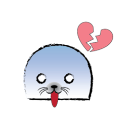 Broken-hearted seal (Shark ver.) sticker #11889191