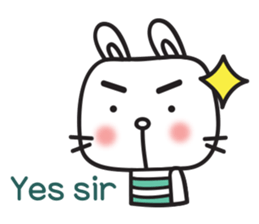 cute lovely rabbit 'Bito' (English) sticker #11889434