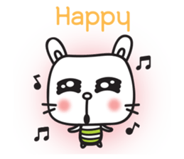 cute lovely rabbit 'Bito' (English) sticker #11889437