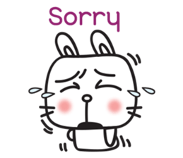 cute lovely rabbit 'Bito' (English) sticker #11889441
