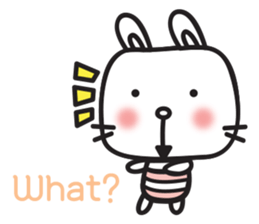 cute lovely rabbit 'Bito' (English) sticker #11889444