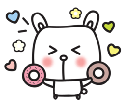cute lovely rabbit 'Bito' (English) sticker #11889450