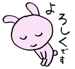 Convenience in the set! Pink rabbit sticker #11890286