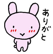 Convenience in the set! Pink rabbit sticker #11890287