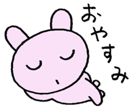 Convenience in the set! Pink rabbit sticker #11890289