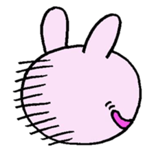 Convenience in the set! Pink rabbit sticker #11890308