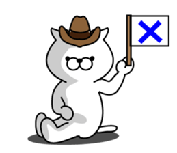 Trendy cat sticker #11891301