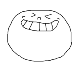 happiness face sticker #11891635