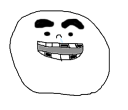 happiness face sticker #11891663