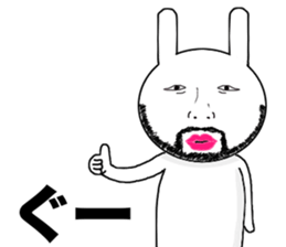 Uncle rabbit. sticker #11891670