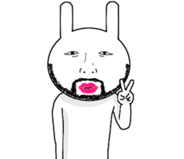 Uncle rabbit. sticker #11891679