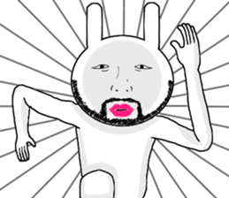 Uncle rabbit. sticker #11891680