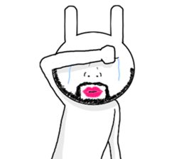 Uncle rabbit. sticker #11891707