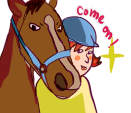 Horse and horseback riding sticker #11892512