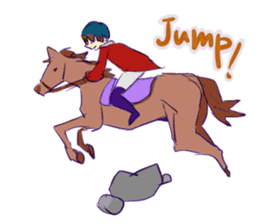 Horse and horseback riding sticker #11892515