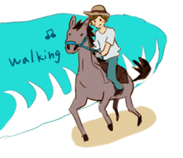 Horse and horseback riding sticker #11892528