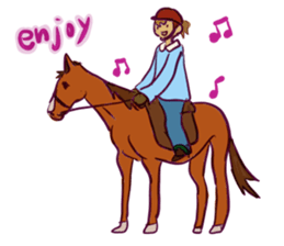 Horse and horseback riding sticker #11892531