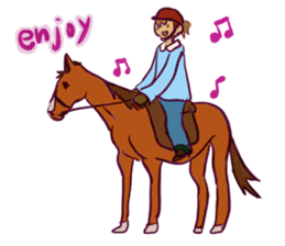 Horse and horseback riding sticker #11892531